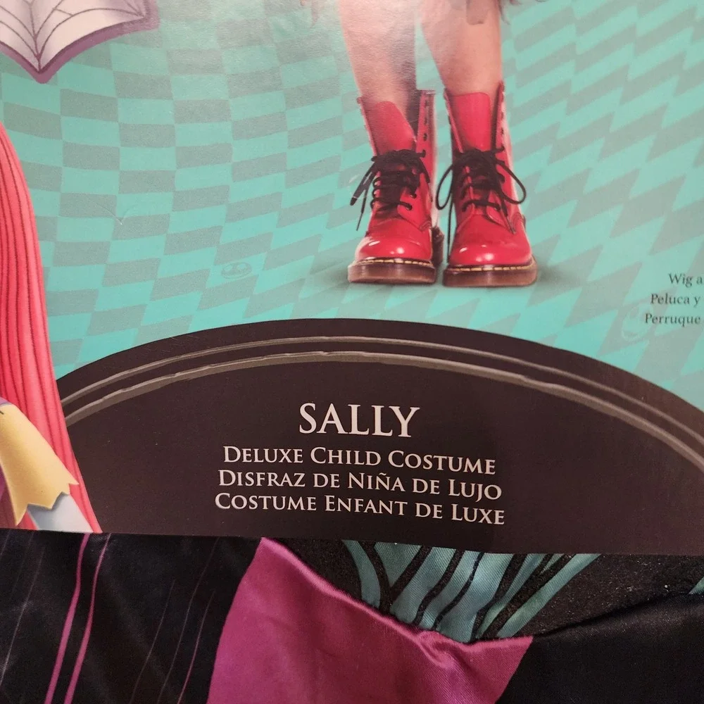 Disney Sally Nightmare Before Christmas Deluxe Child Costume Size 7-8 Multicolor